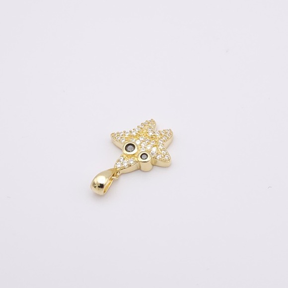 0.50 Ctw GRA Certified Moissanite Starfish Pendant Necklace – Yellow Gold Plated - Picture 13 of 14